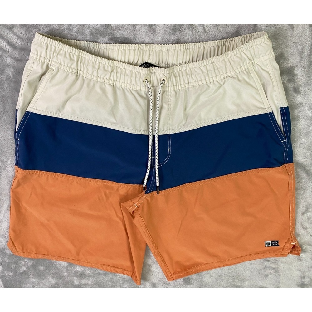 Salty Crew Beacons Board Shorts Mens Large Sunburn Elastic Surf Beach Outdoor